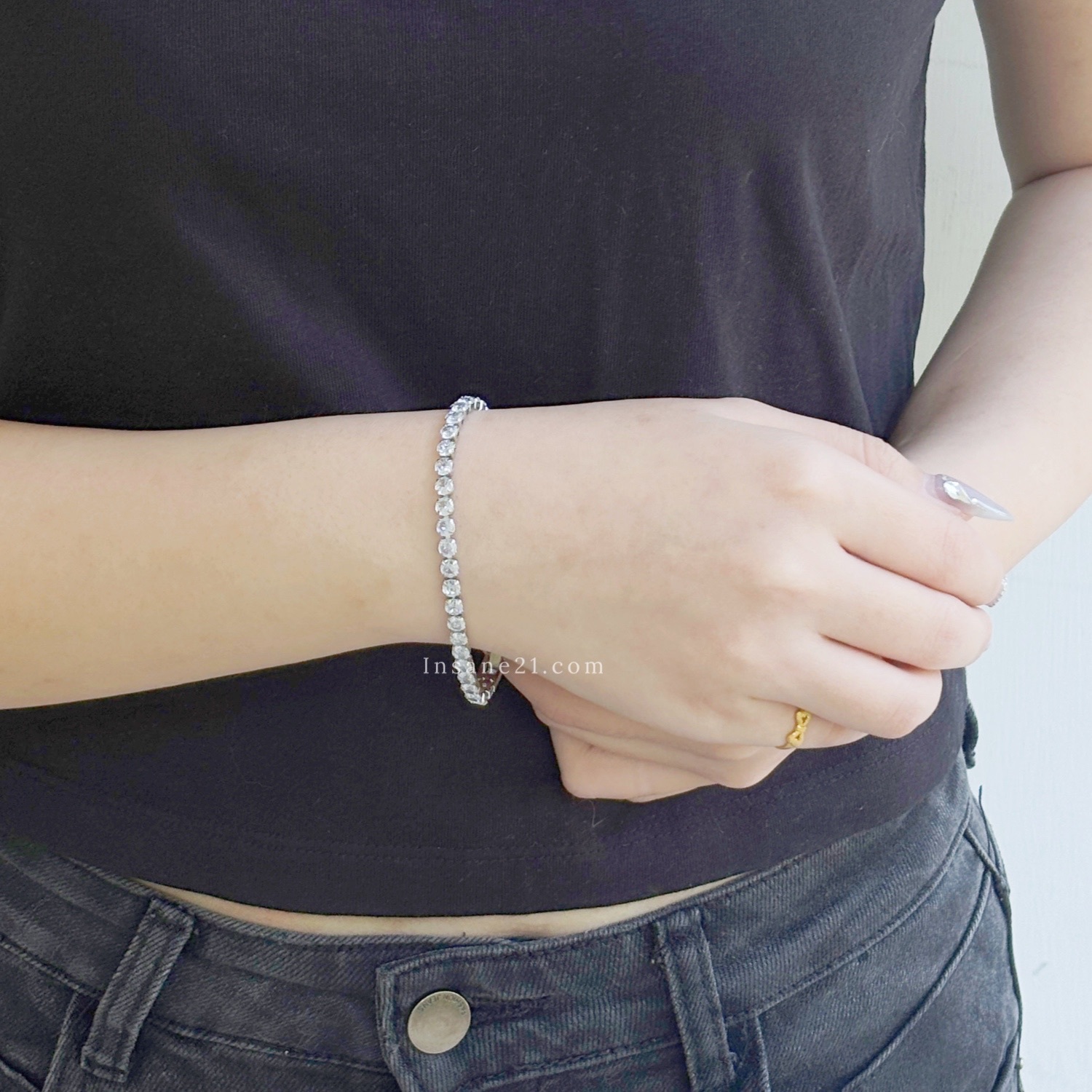 手鍊 鑽石 滿鑽  精緻手飾 銀色 配件 男女款