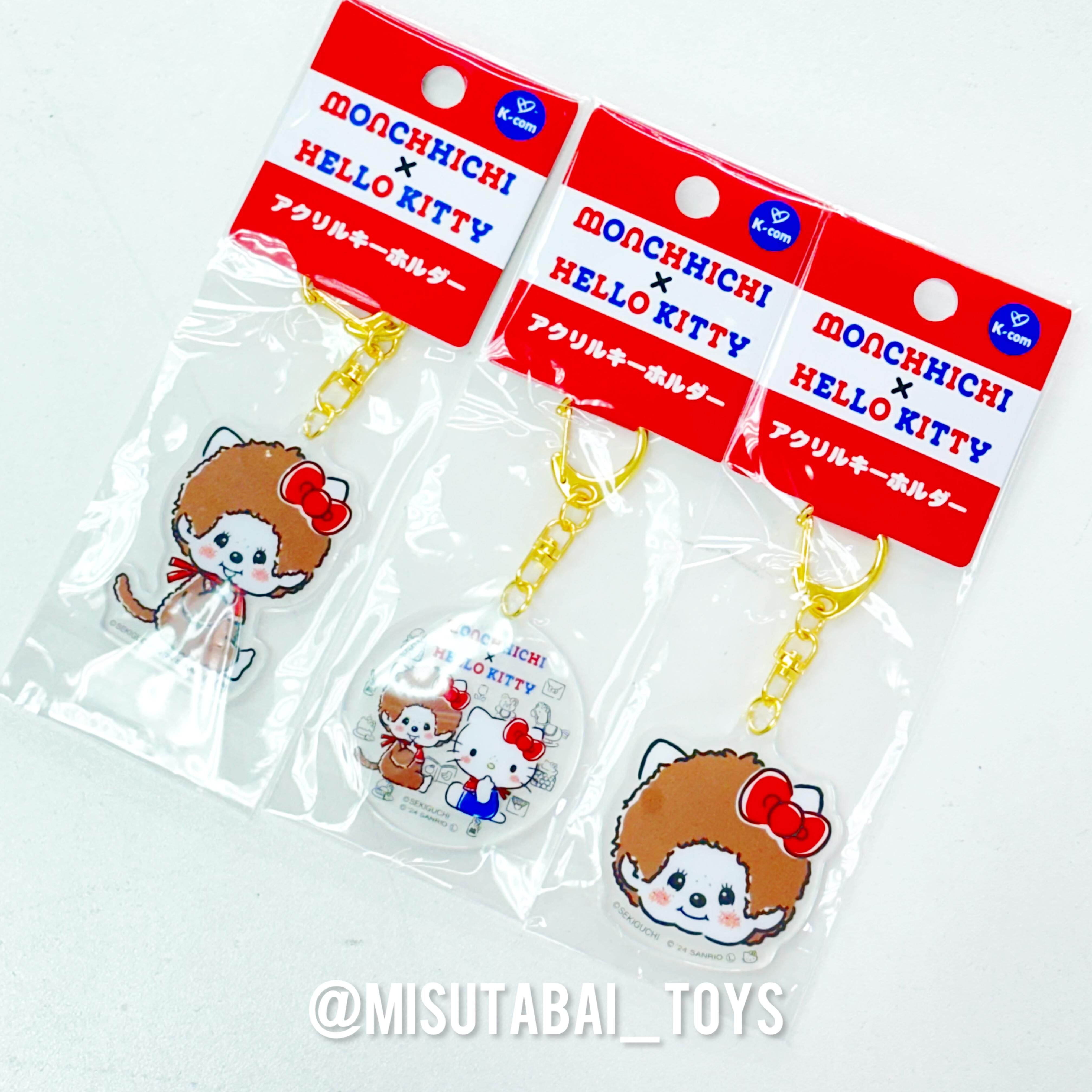 Monchhichi x Hello Kitty Acrylic Keychain Set of 3
