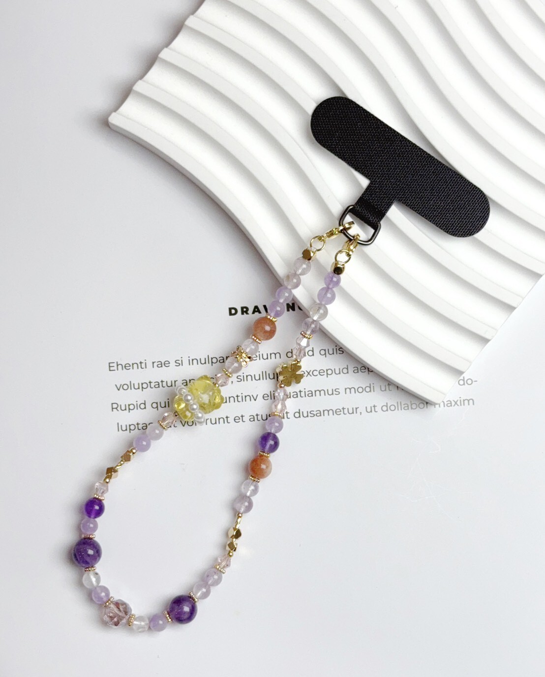 黃水晶貓咪/太陽石/超七水晶吊飾