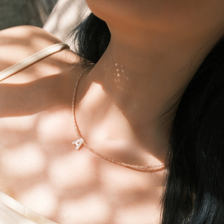 Me Me 密碼系列 字母項鍊 天然貝珠 共26款