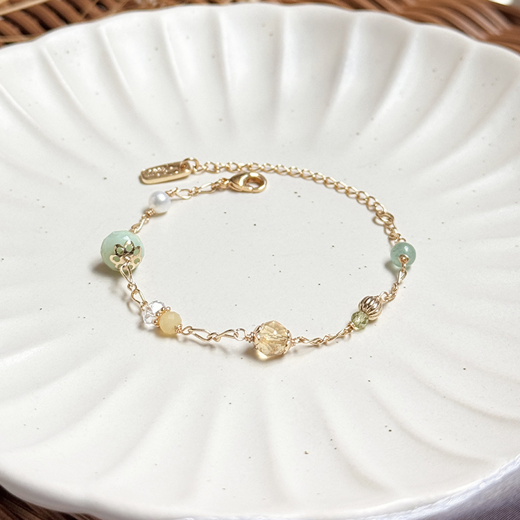 生日花 • 參月貳柒 • 野水仙 – 玉石黃水晶 – 手鍊