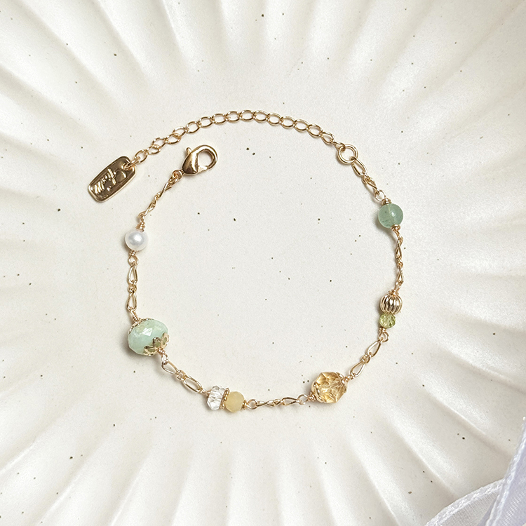 生日花 • 參月貳柒 • 野水仙 – 玉石黃水晶 – 手鍊