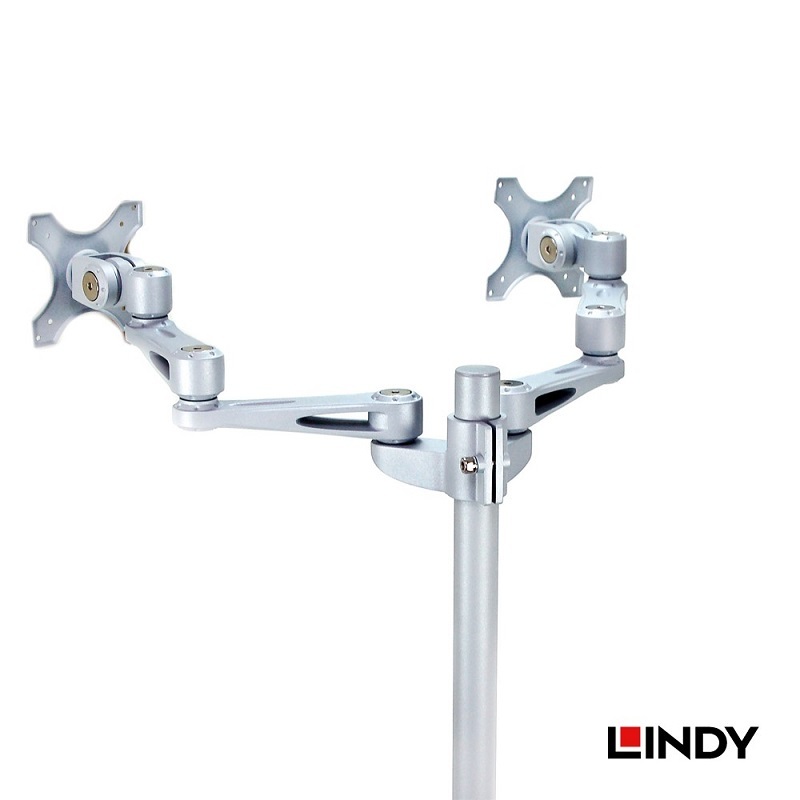 米特3C數位–LINDY 林帝 雙液晶螢幕長旋臂式支臂+穿孔式支桿45CM 40697+40962