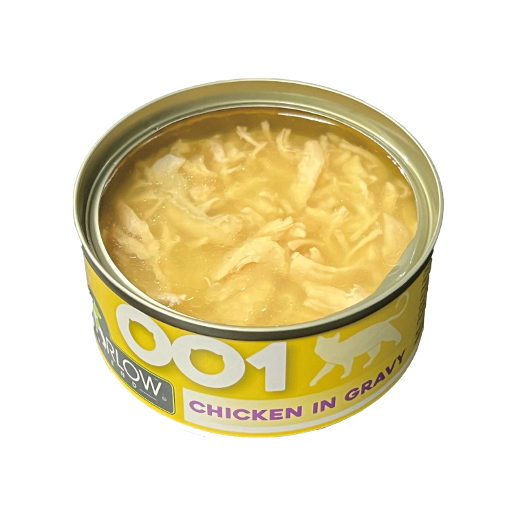 Harlow Blend 楓葉 - 無穀物肉絲主食罐 - OO1 雞肉濃湯 80g (毛髮和消化配方) (任選6罐$81)