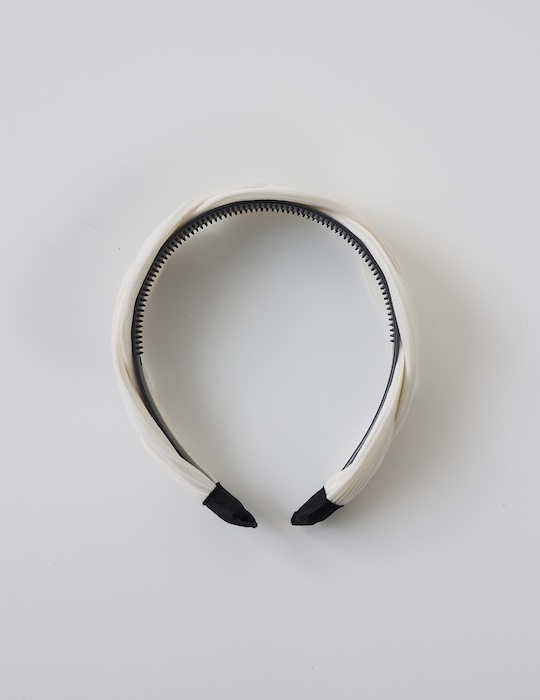 簡約線條交織髮箍(白)