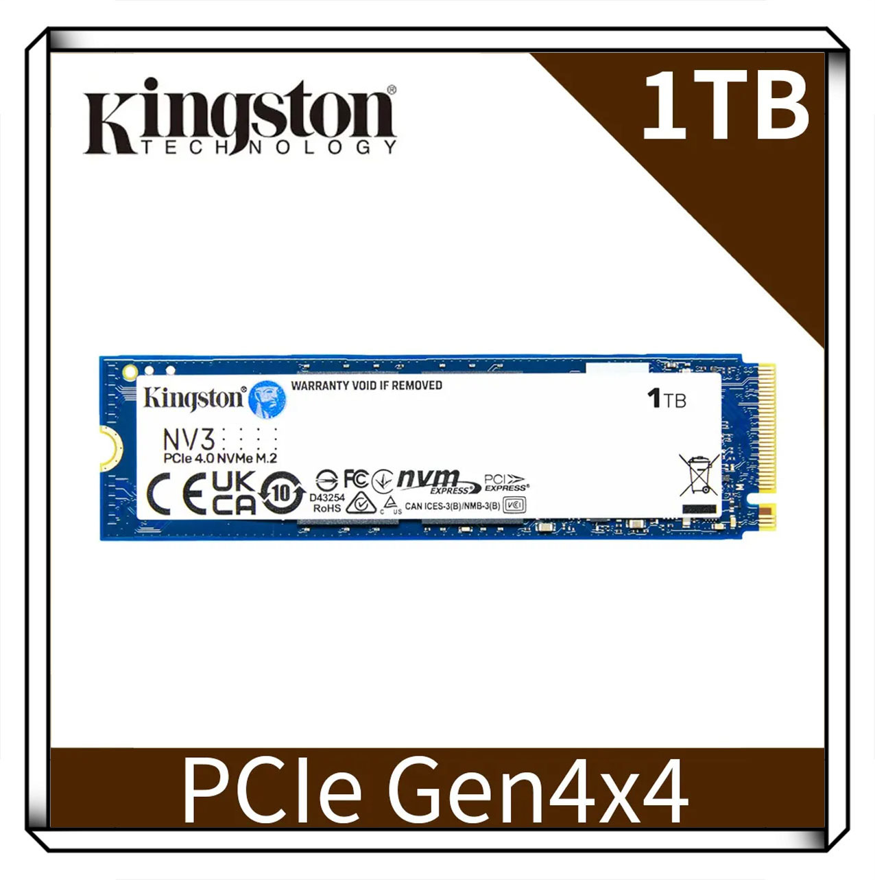 金士頓 NV3 1TB Gen4 PCIe SSD 固態硬碟