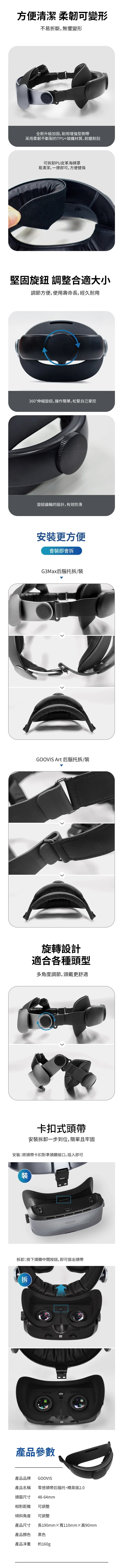 GOOVIS Zero-Pressure Headband Holder