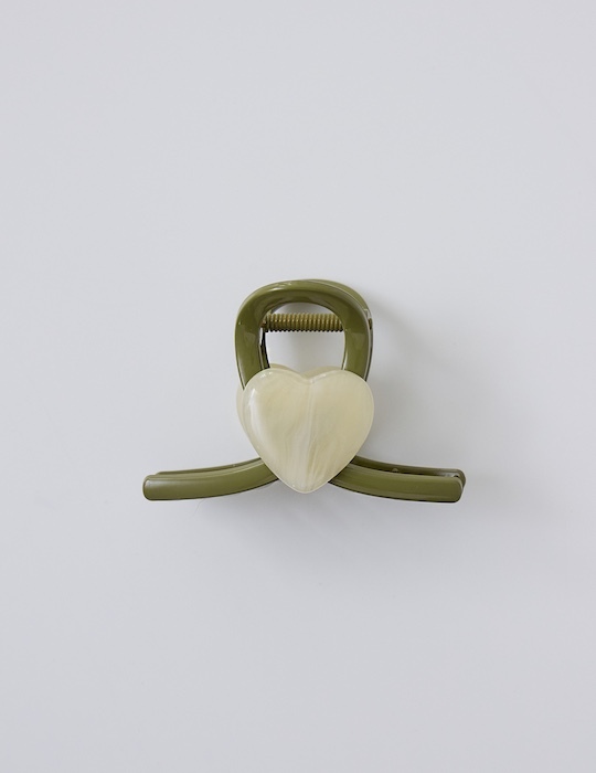 渲染愛心髮夾(綠)