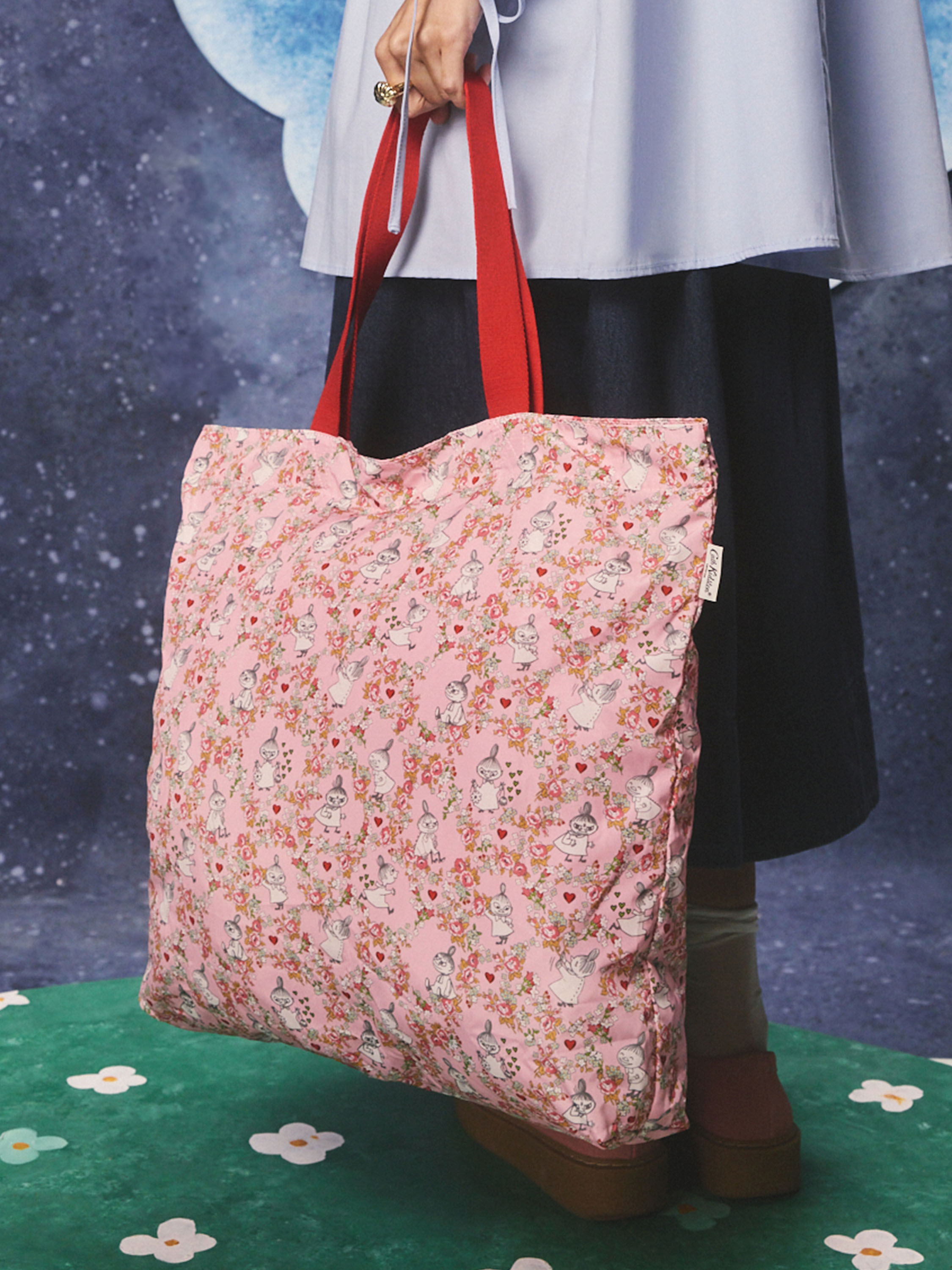 Little My Ditsy 大型可折疊拉鍊購物袋