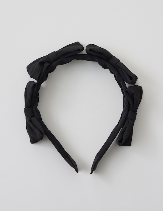 甜美滿版蝴蝶結髮箍(黑)