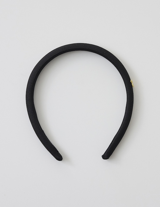 簡約素色蝴蝶結髮箍 (黑)