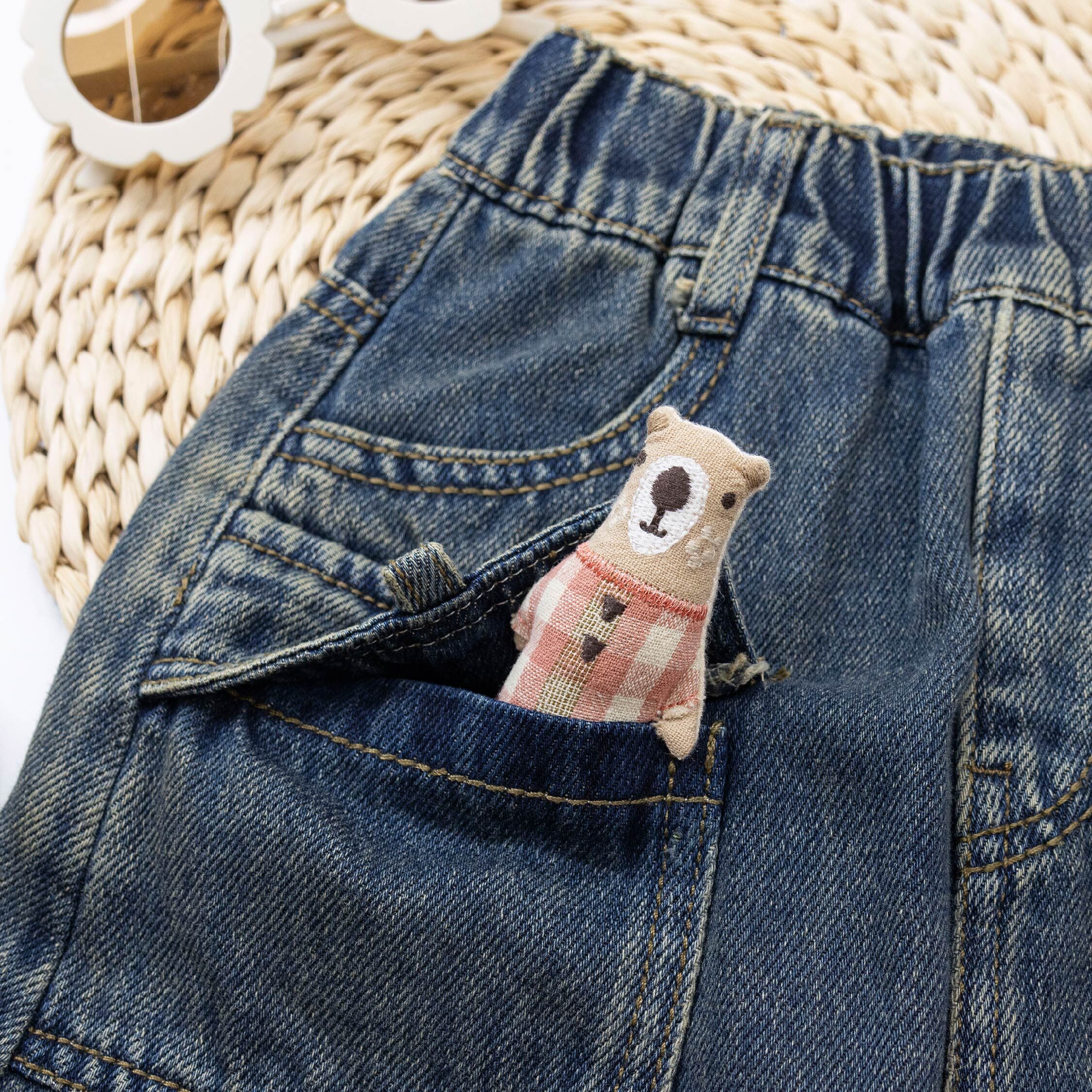 【H50921】復古個性工裝牛仔褲裙