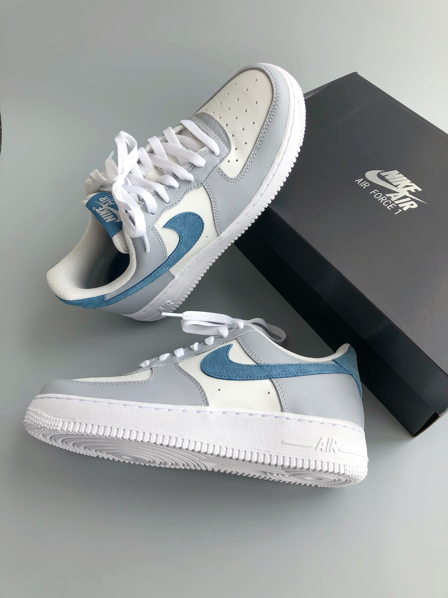 代購-Nike Air Force 1 ‘07 LV8 AF1 男女同款 奶油藍白色 HV1795-141