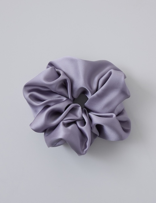 氣質緞面髮圈(藍紫)