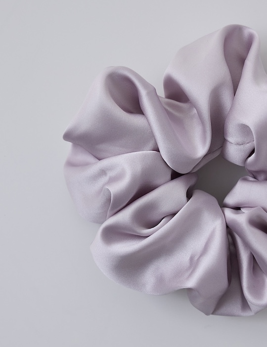 氣質緞面髮圈(粉紫)