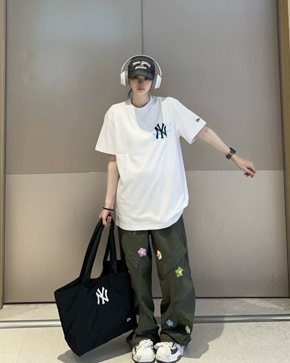 【預購】NEW ERA x MLB 菱格紋托特包 黑色 60424604