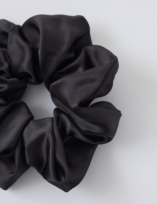 氣質緞面髮圈(黑)