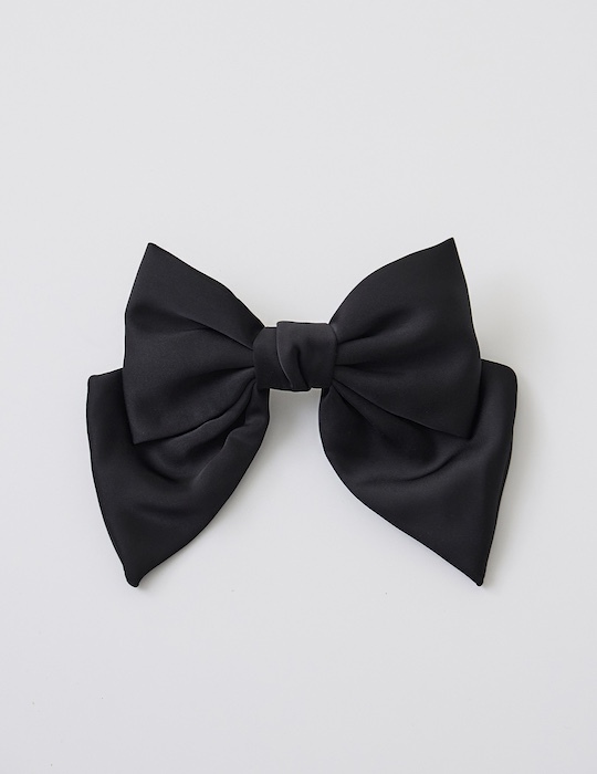 緞面大蝴蝶結髮夾(黑)