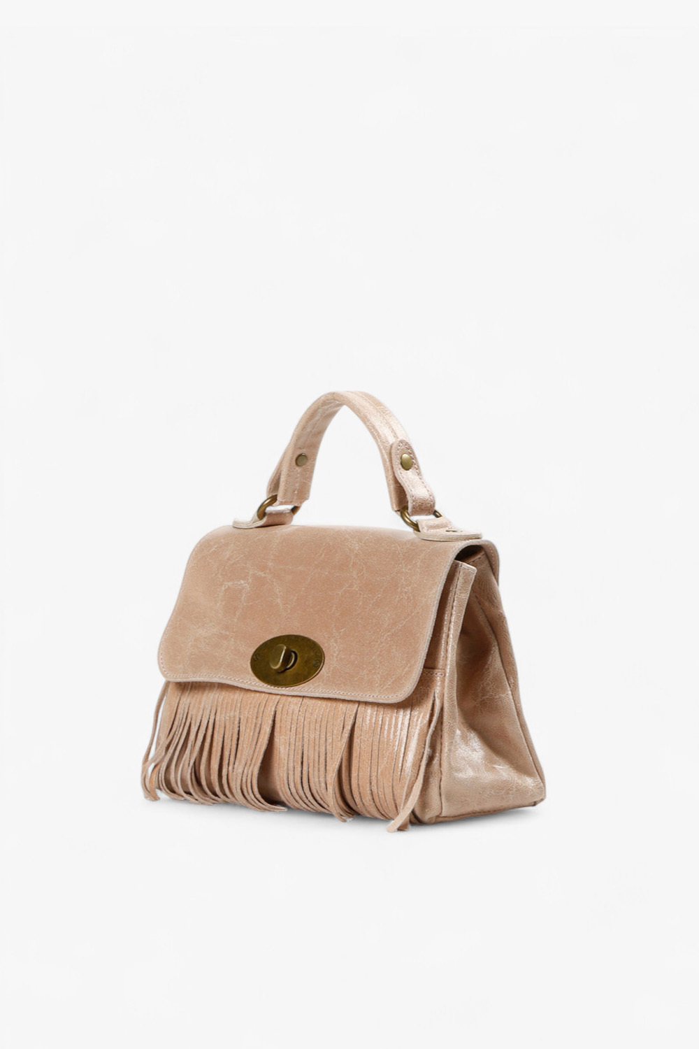 Bank 流蘇掀蓋小公事包 粉紅色