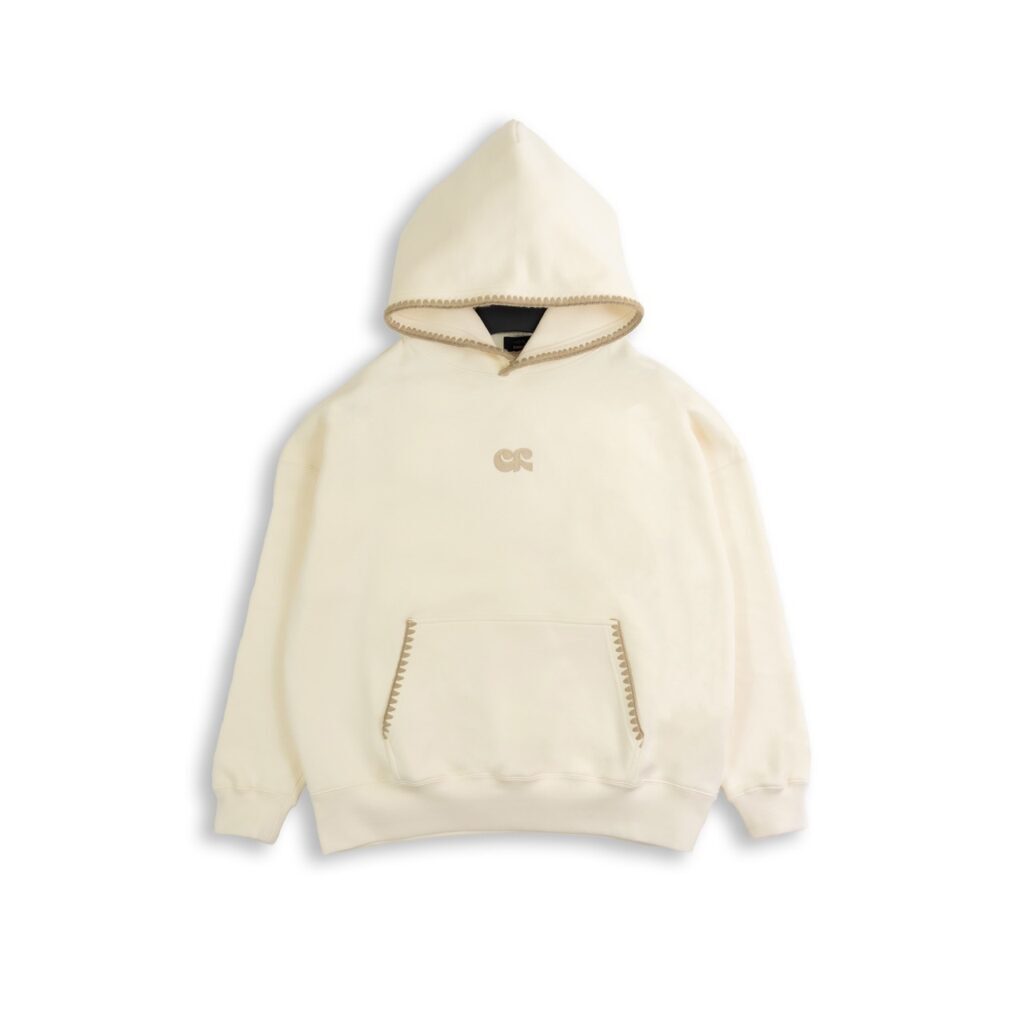 貝殼繡帽T - Sand