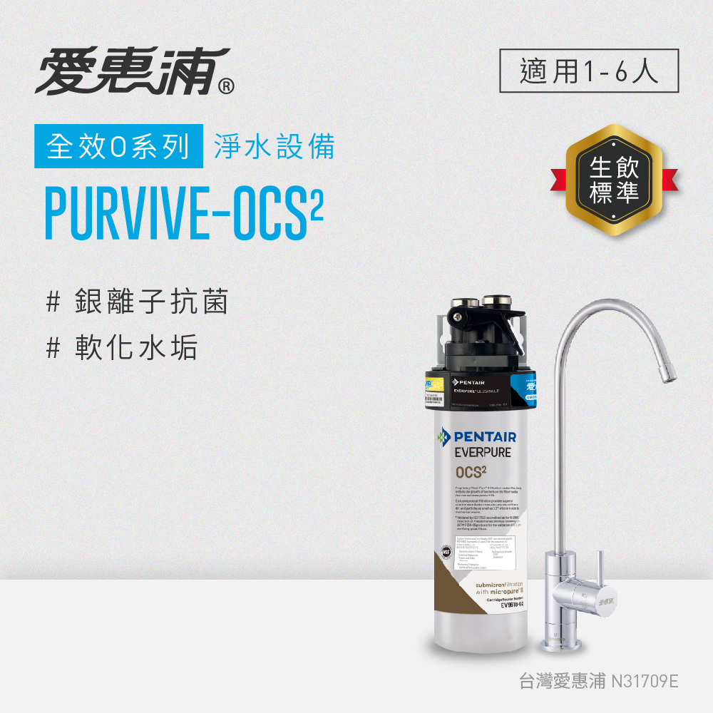 (可議價)EVERPURE 愛惠浦 全效O系列 淨水設備 含安裝 (PurVive-OCS2)