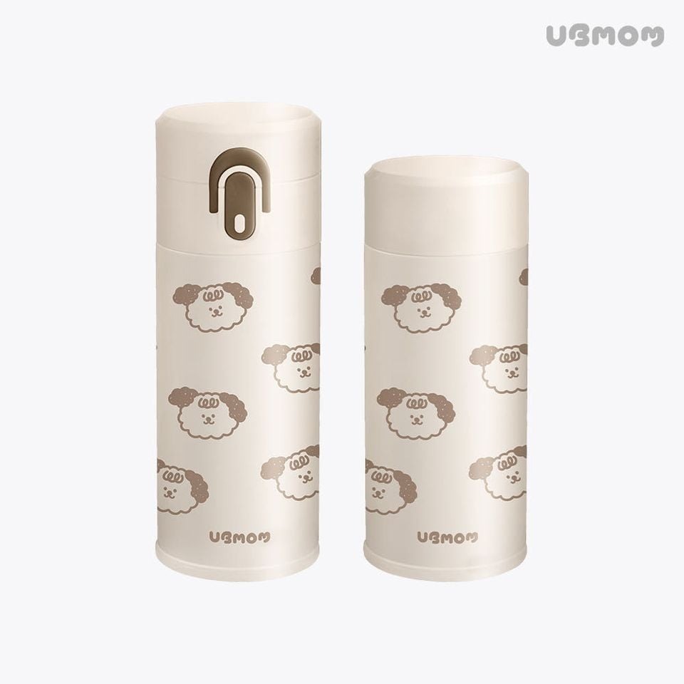 UBMOM 不銹鋼316隨身保溫杯 220ml (萌萌狗標配兩款杯蓋)