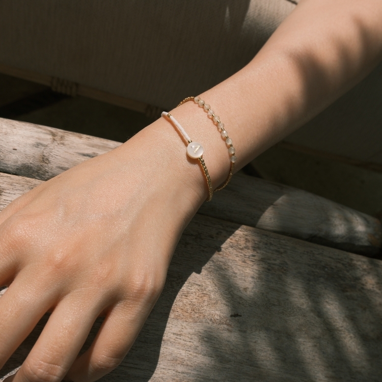 Me Me 密碼系列 字母手繩 天然貝殼手鏈 琉璃米珠 共26款