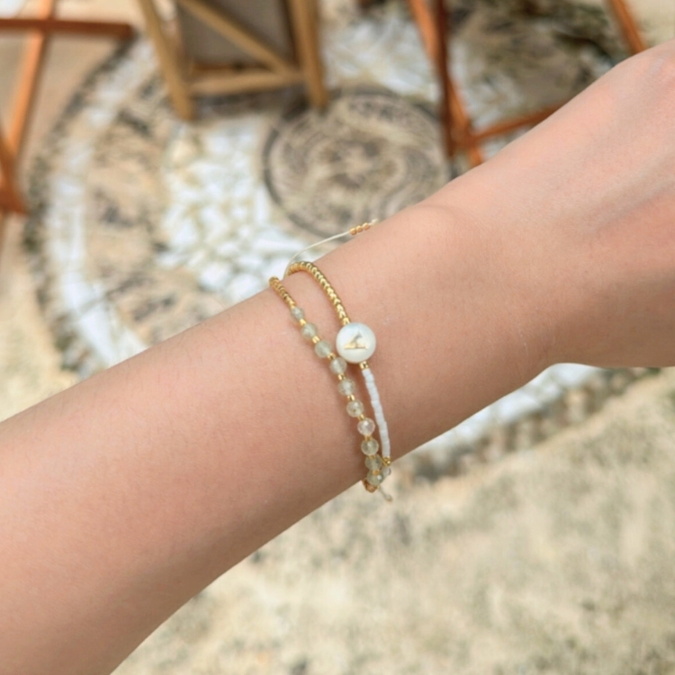 Me Me 密碼系列 字母手繩 天然貝殼手鏈 琉璃米珠 共26款