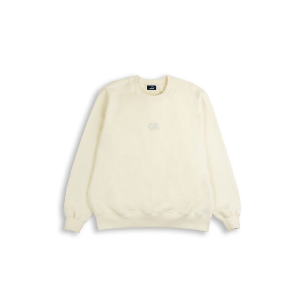 刺繡圓領大學T – Sand