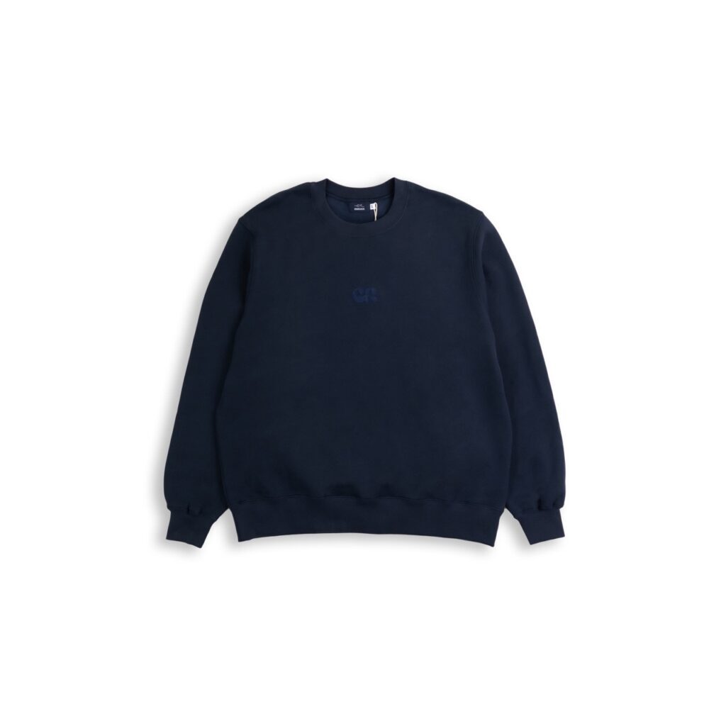 刺繡圓領大學T – Navy