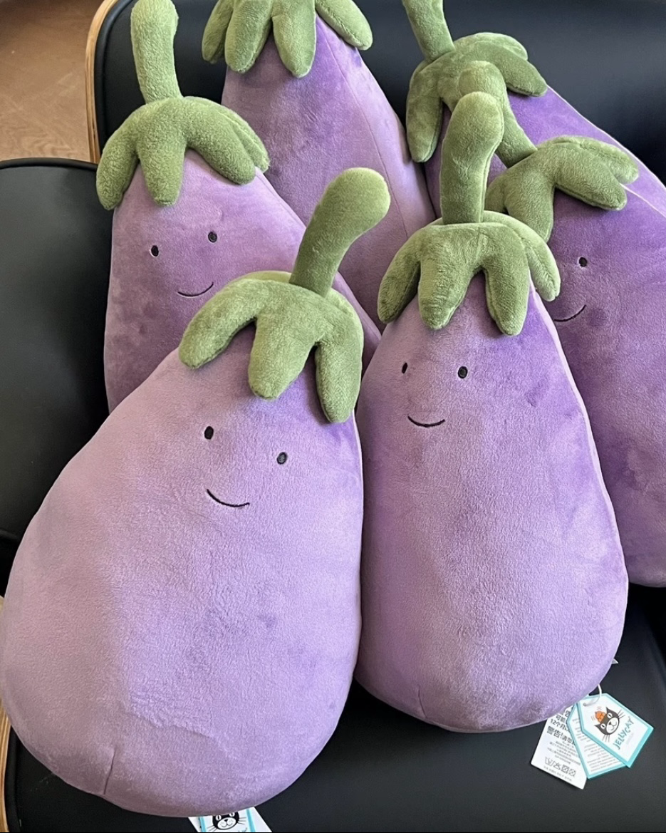 英國 JELLYCAT 茄子造型 毛絨 娃娃 玩偶