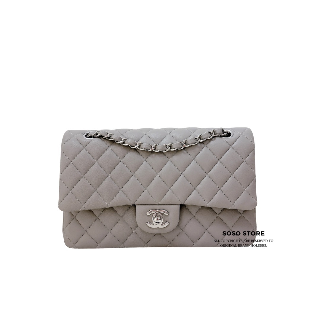 Chanel Classic Flap Bag 25 cm - Grey / Shw