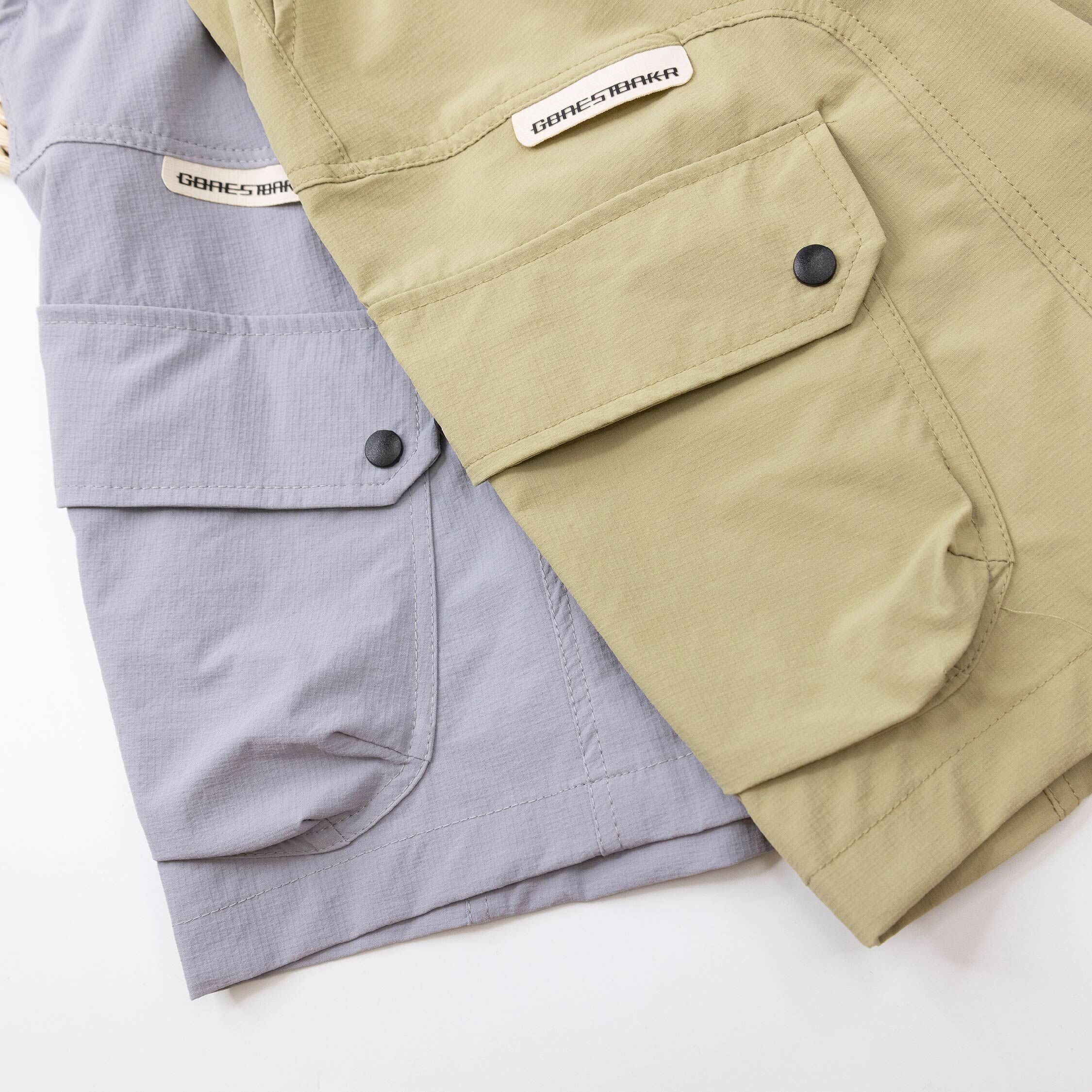 【H50896】潮流小山印花工裝短褲＊二色