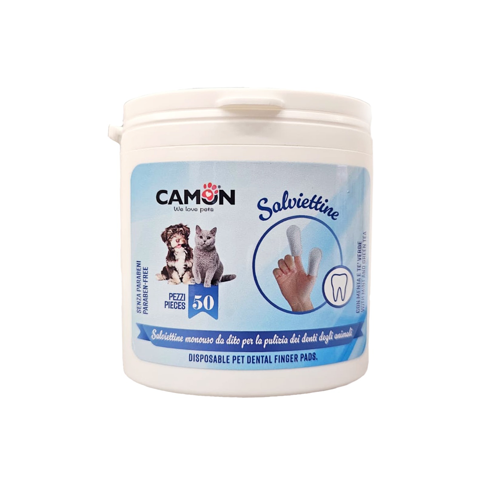 意大利 Camon 清潔牙齒手指濕巾 50片