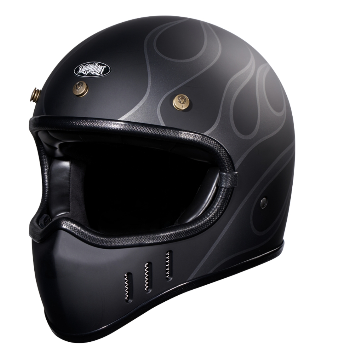 蒙古人 OG星戰帽-插扣式【彩繪消光火焰】山車帽 全罩式