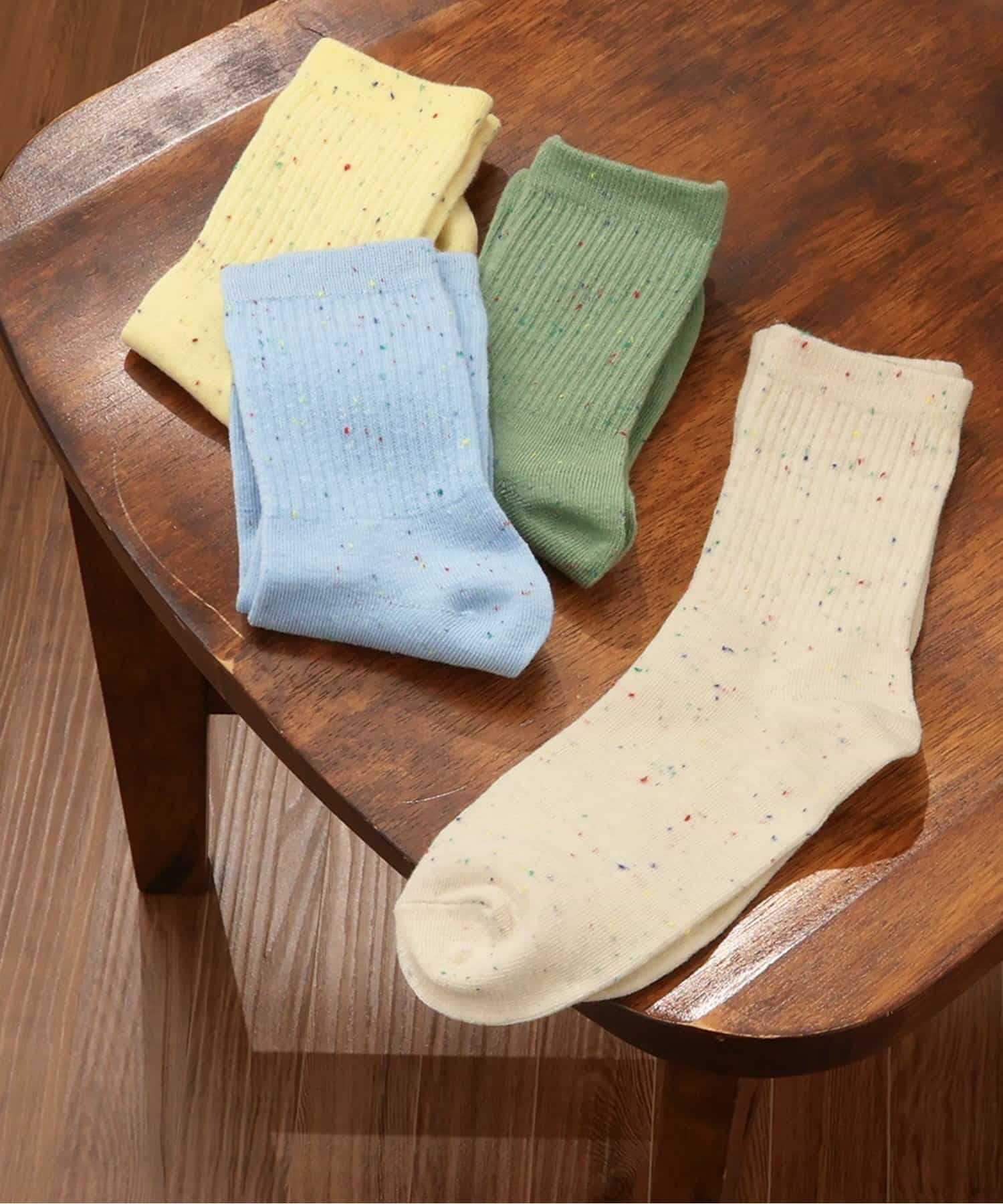 日本 BREEZE 七彩繽紛小雪點 純色系 中襪組 (3雙1組，19-21) L454115