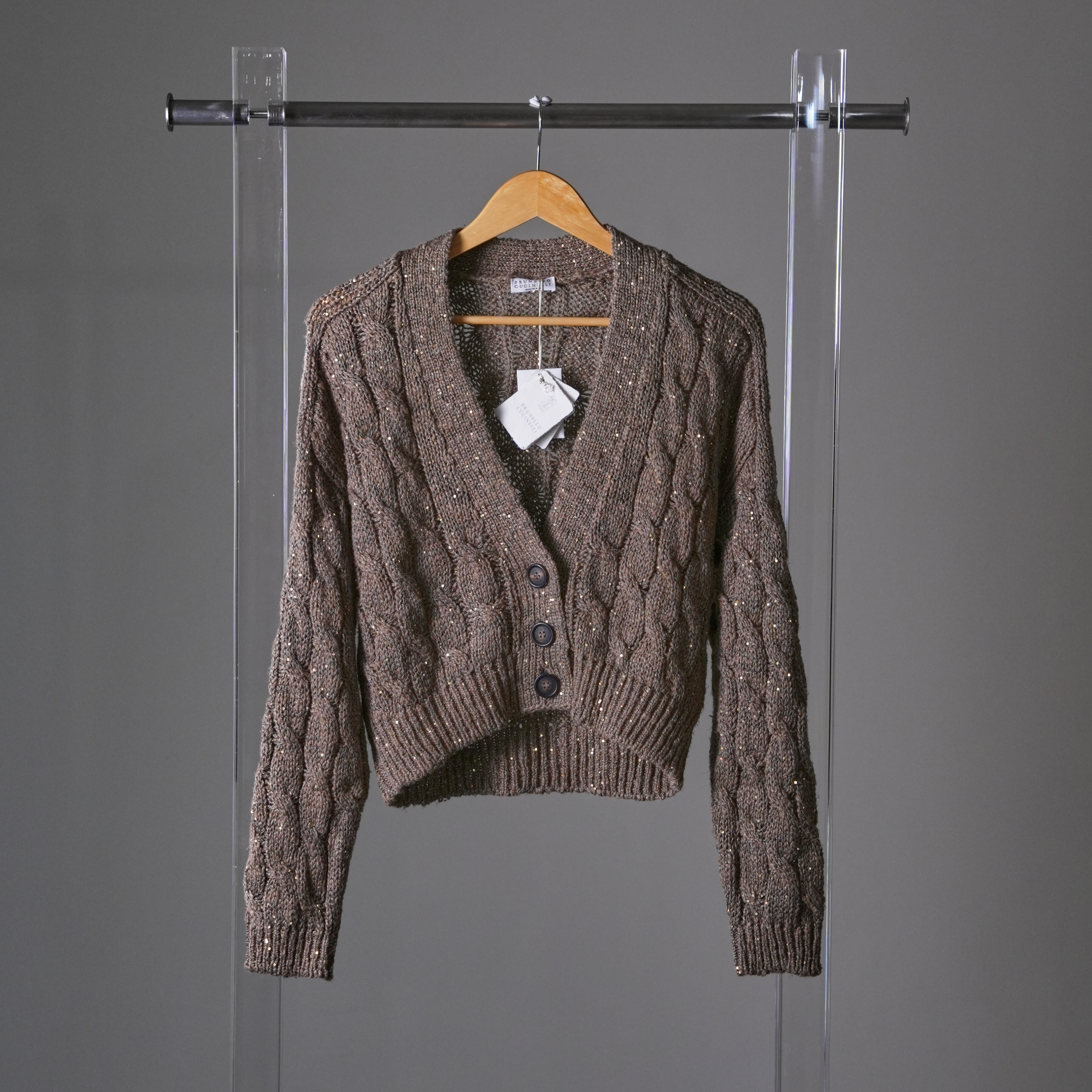 Brunello cucinelli 咖啡色亮片開衫