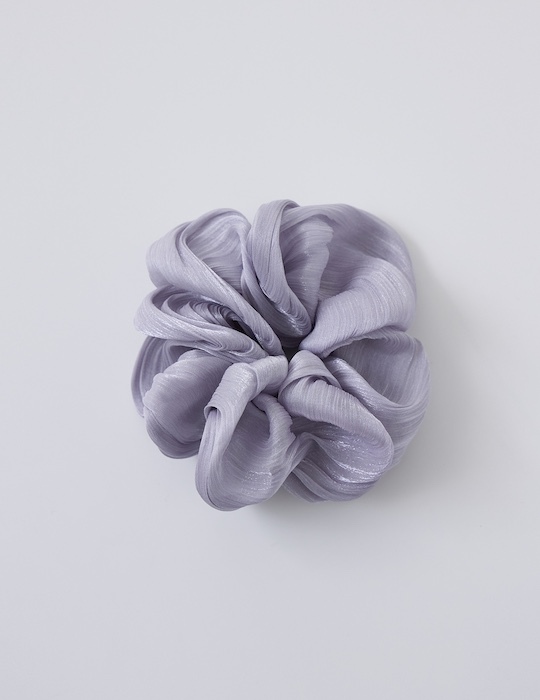 軟綿珠光雲朵髮圈(紫)