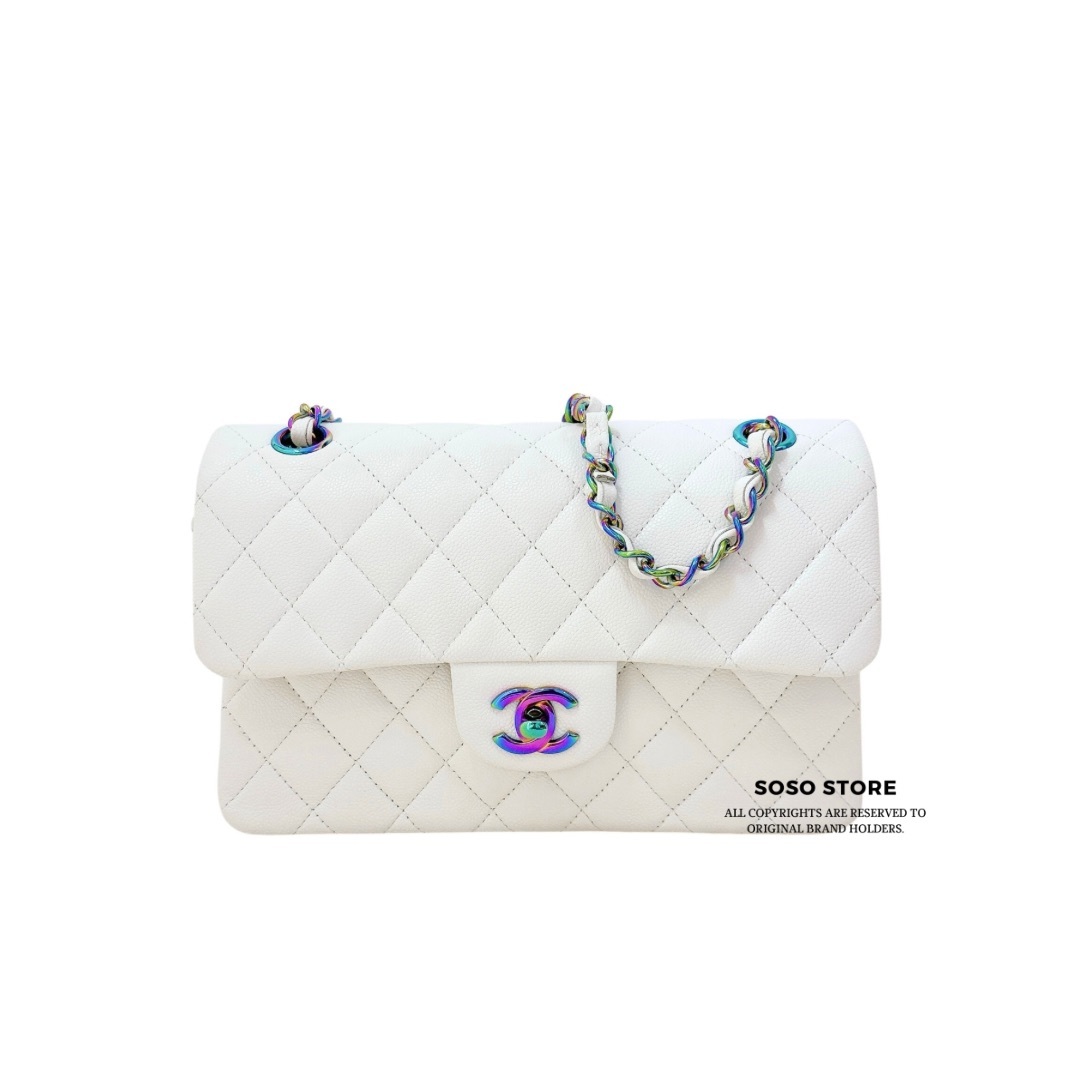 Chanel Classic Flap Bag 23 cm - White / Multicolor