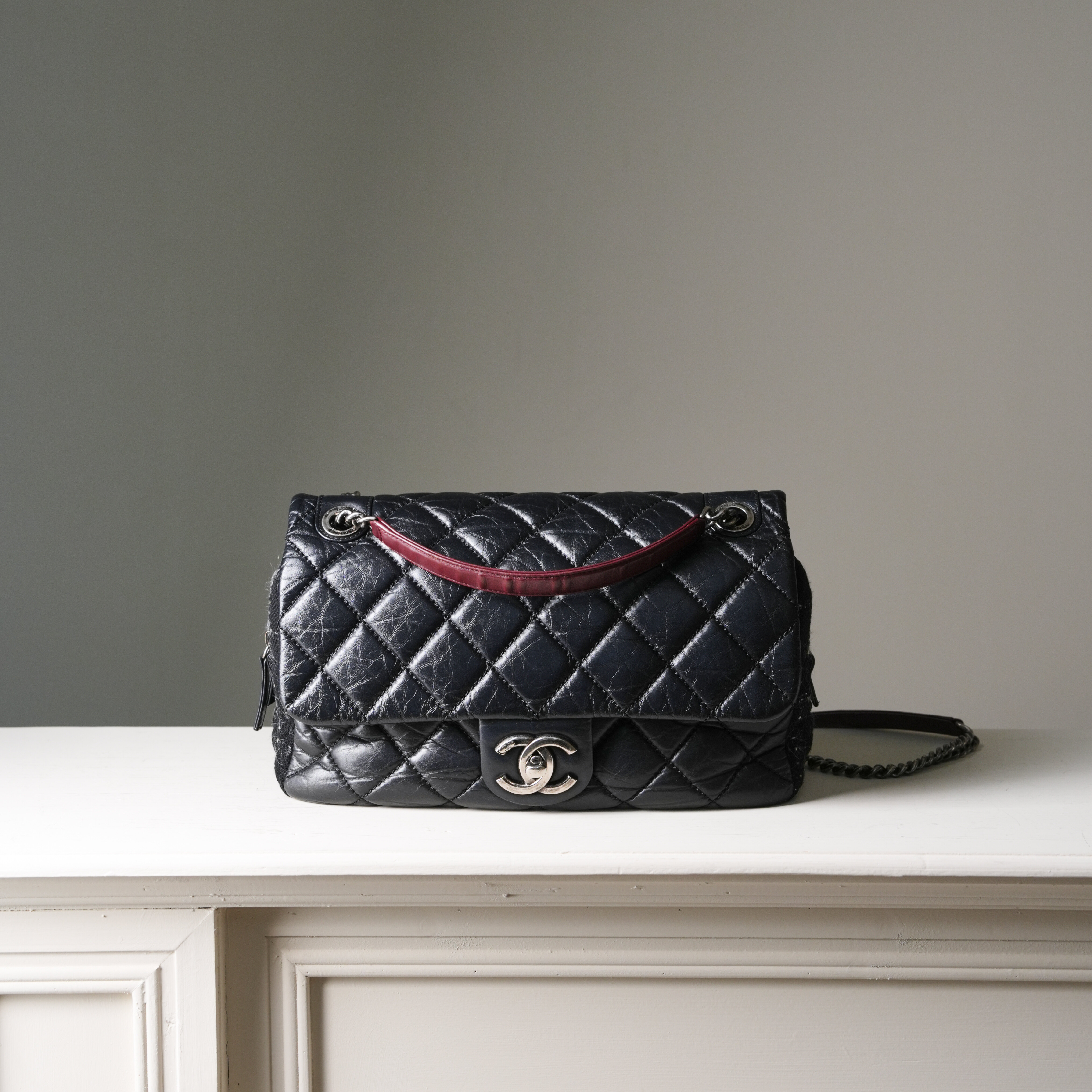 Chanel 油蠟黑銀jumbo