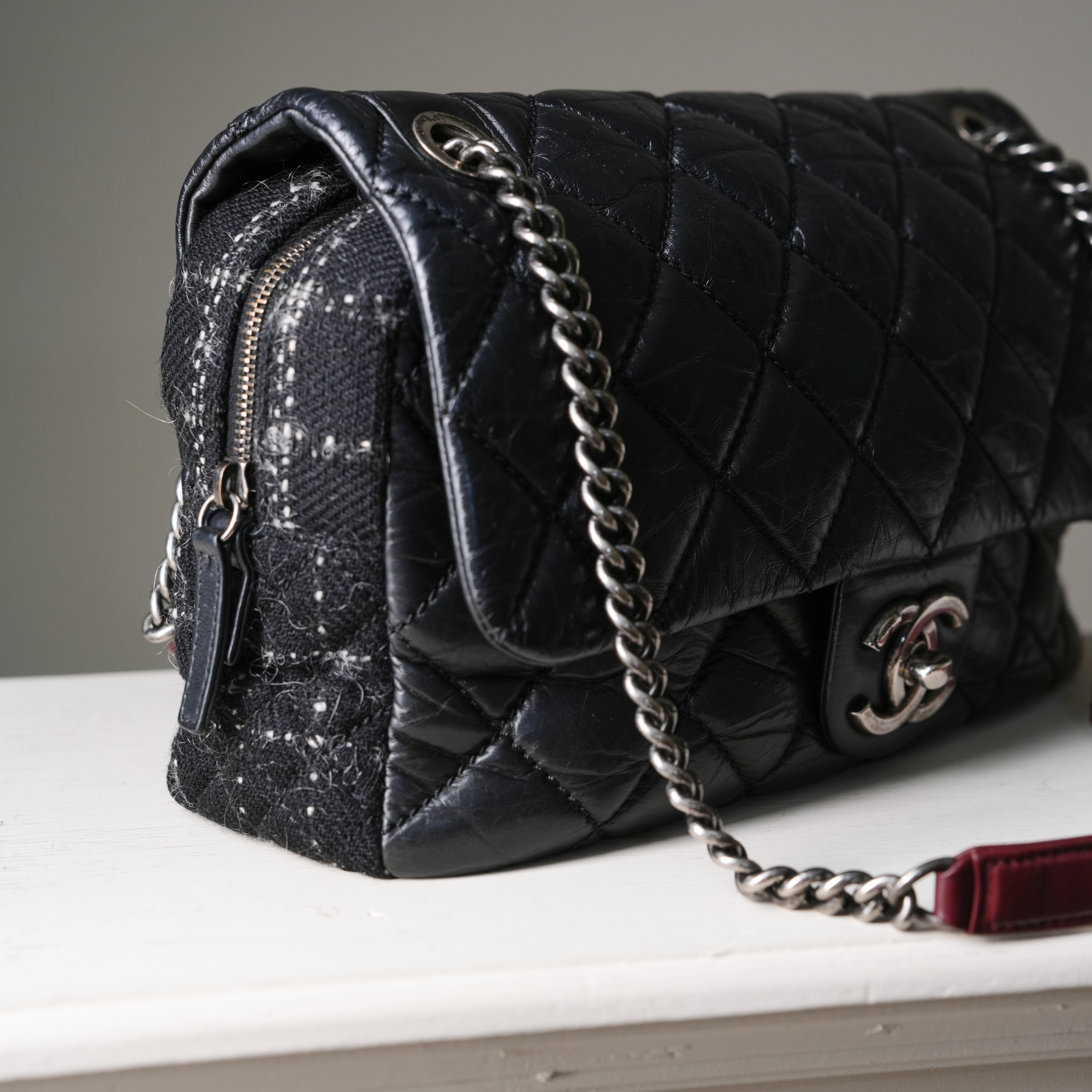 Chanel 油蠟黑銀jumbo