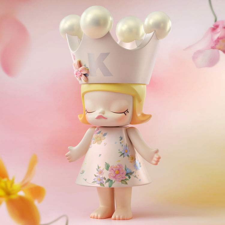POPMART MEGA  MOLLY 400% 花落 Pop Mart Mega Royal Molly Florals China Special Edition 400