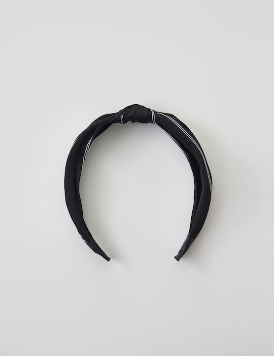 扭結線條髮箍(黑)