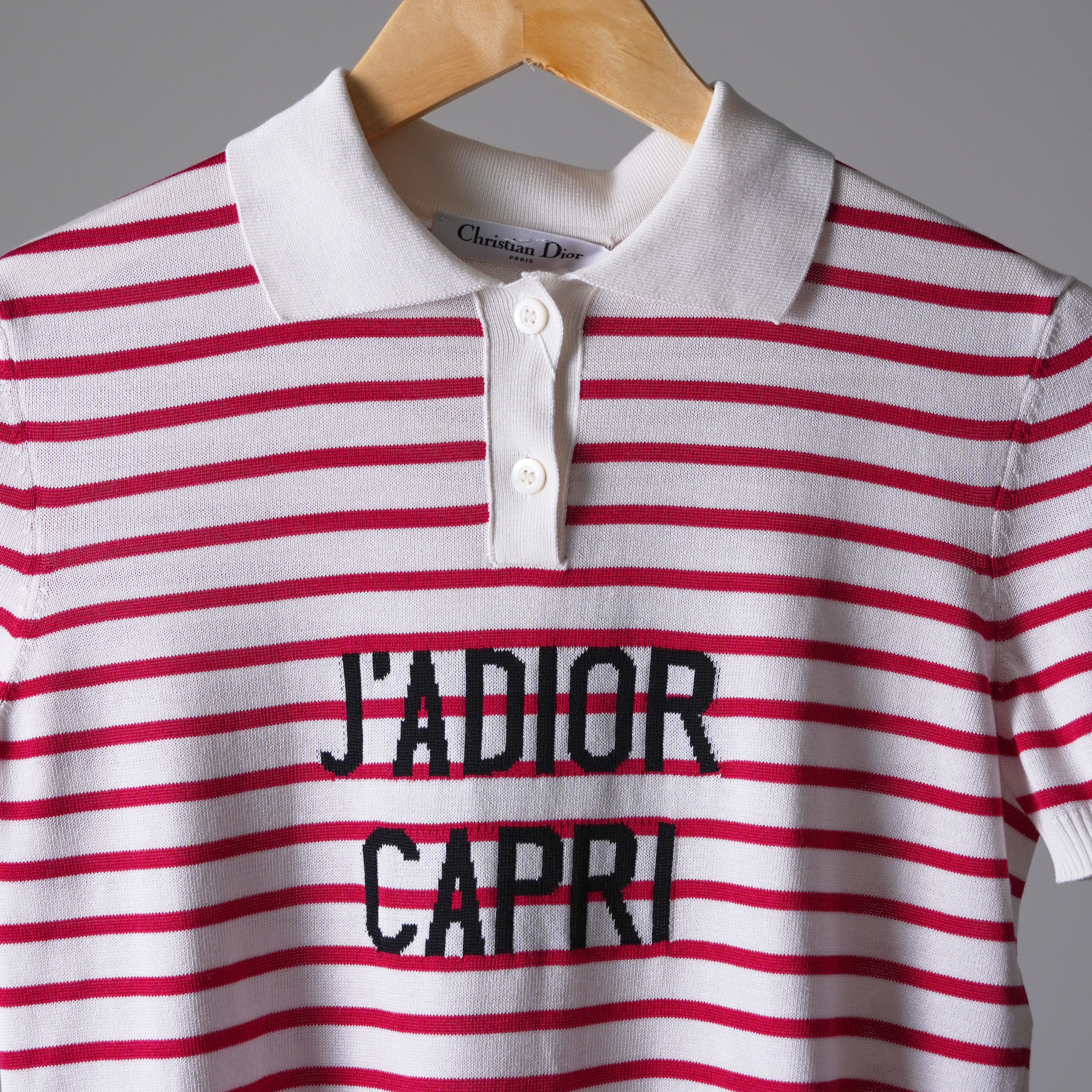 Dior  紅白條紋針織上衣