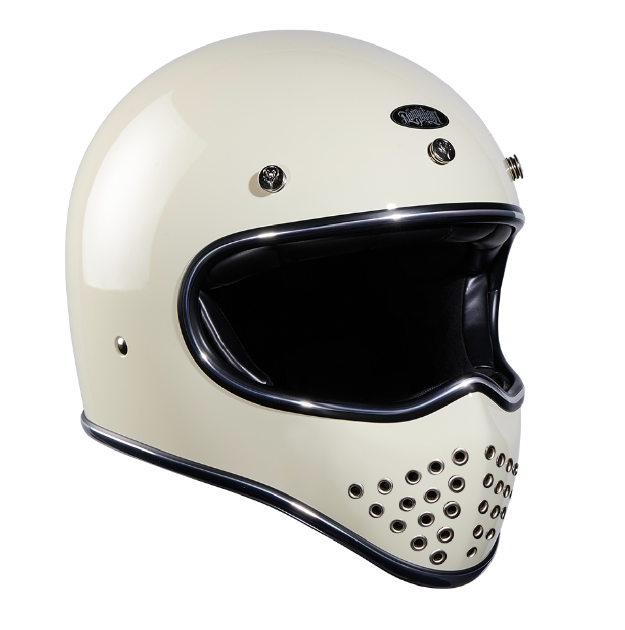 蒙古人 龐克星戰帽【米白】山車帽 全罩式