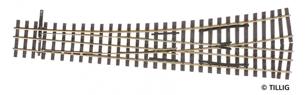 Tillig 85196 HO/HOe規 左道岔 雙軌距軌道