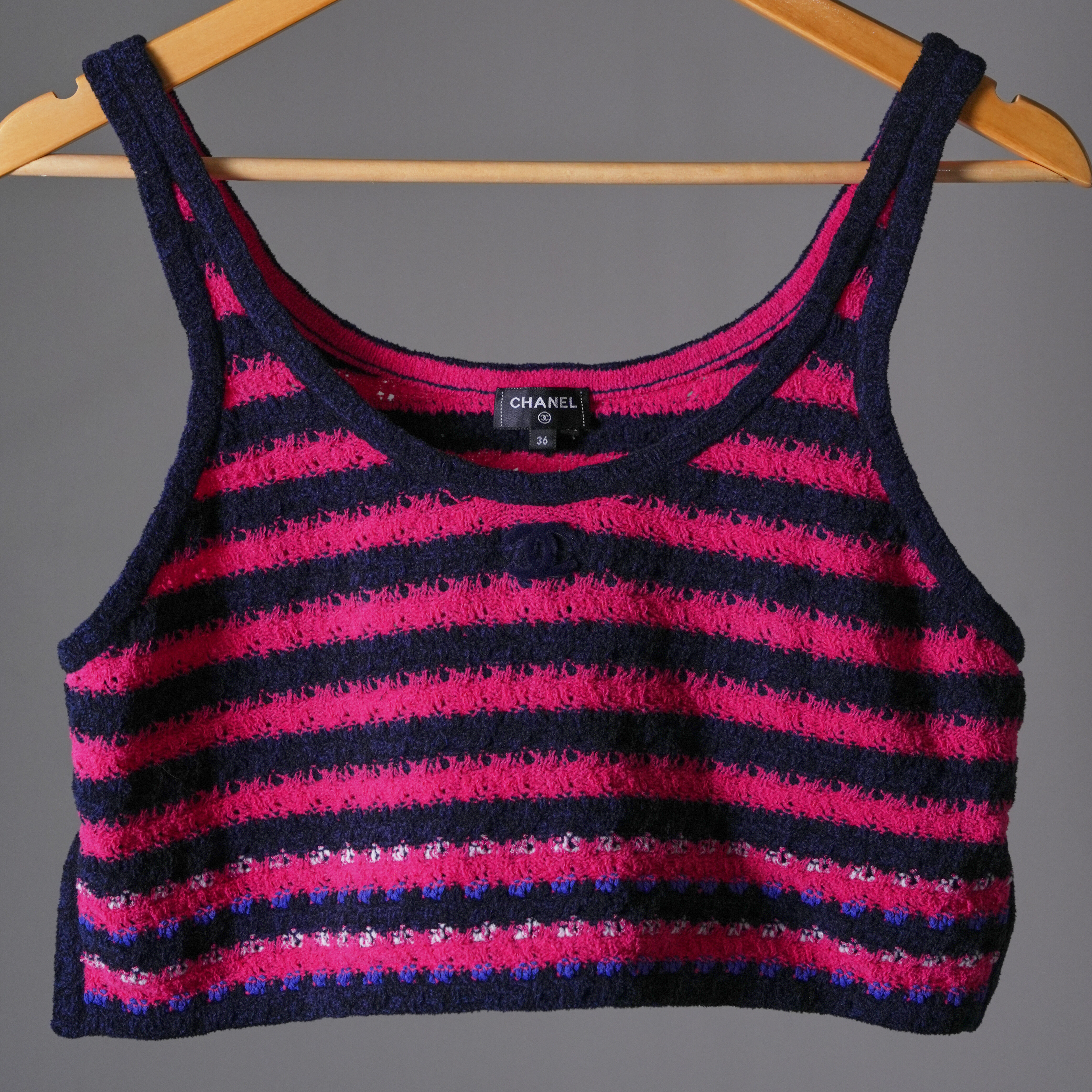 Chanel 24P粉色針織背心