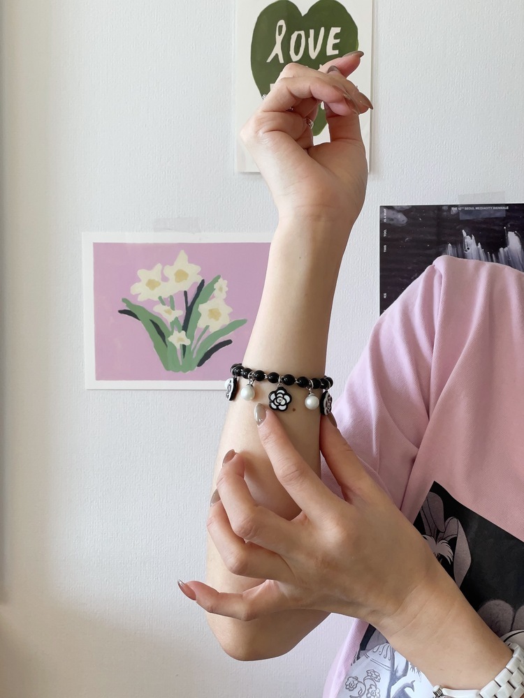 『GD』小香風山茶花珍珠手鍊