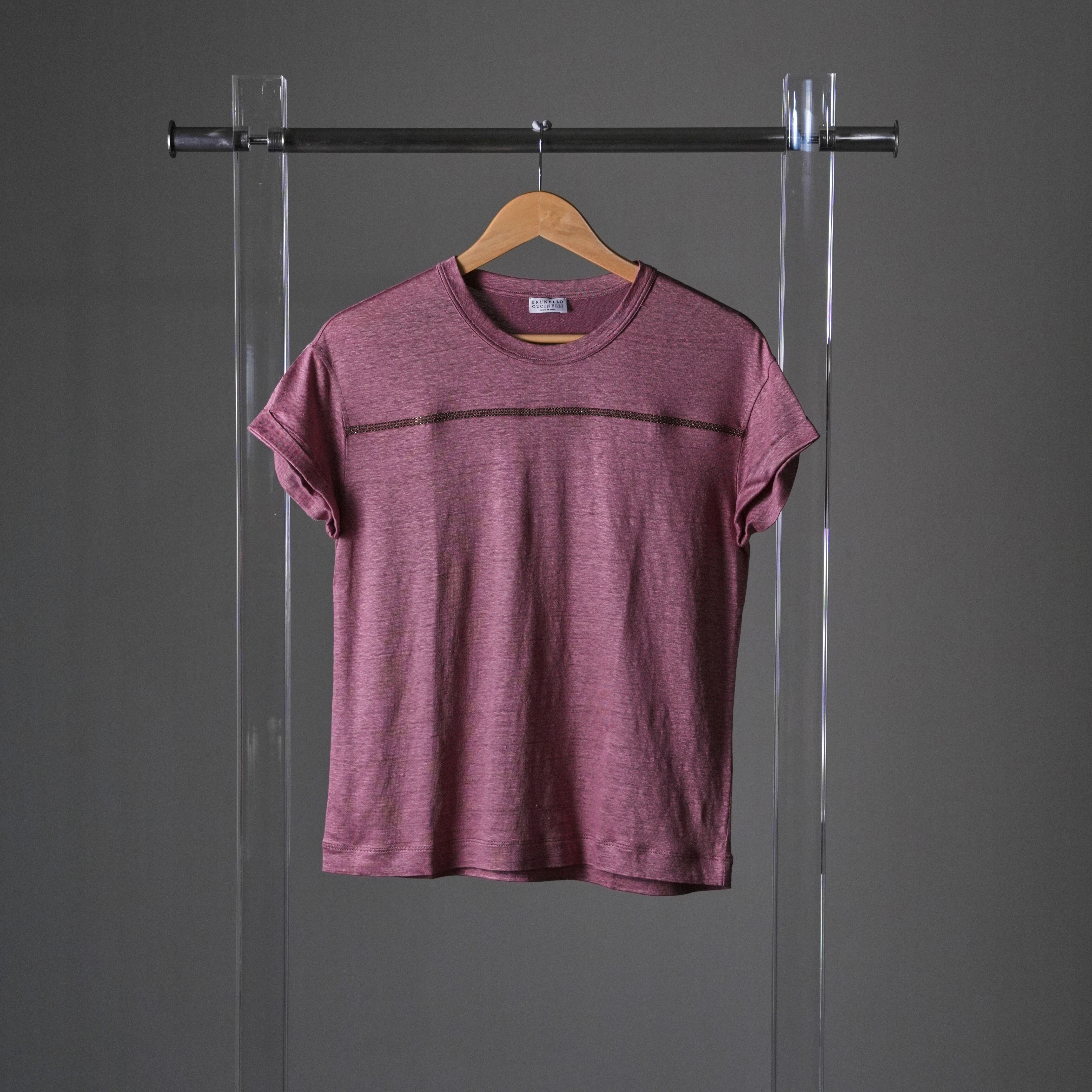 Brunello cucinelli 藕粉色短袖上衣