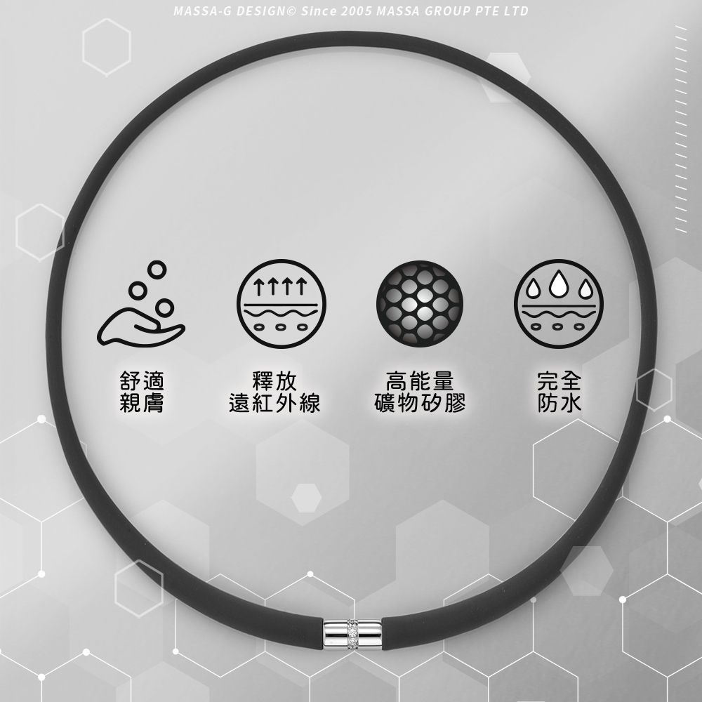 MASSA-G Pro One鍺鈦能量項圈-晶簡款